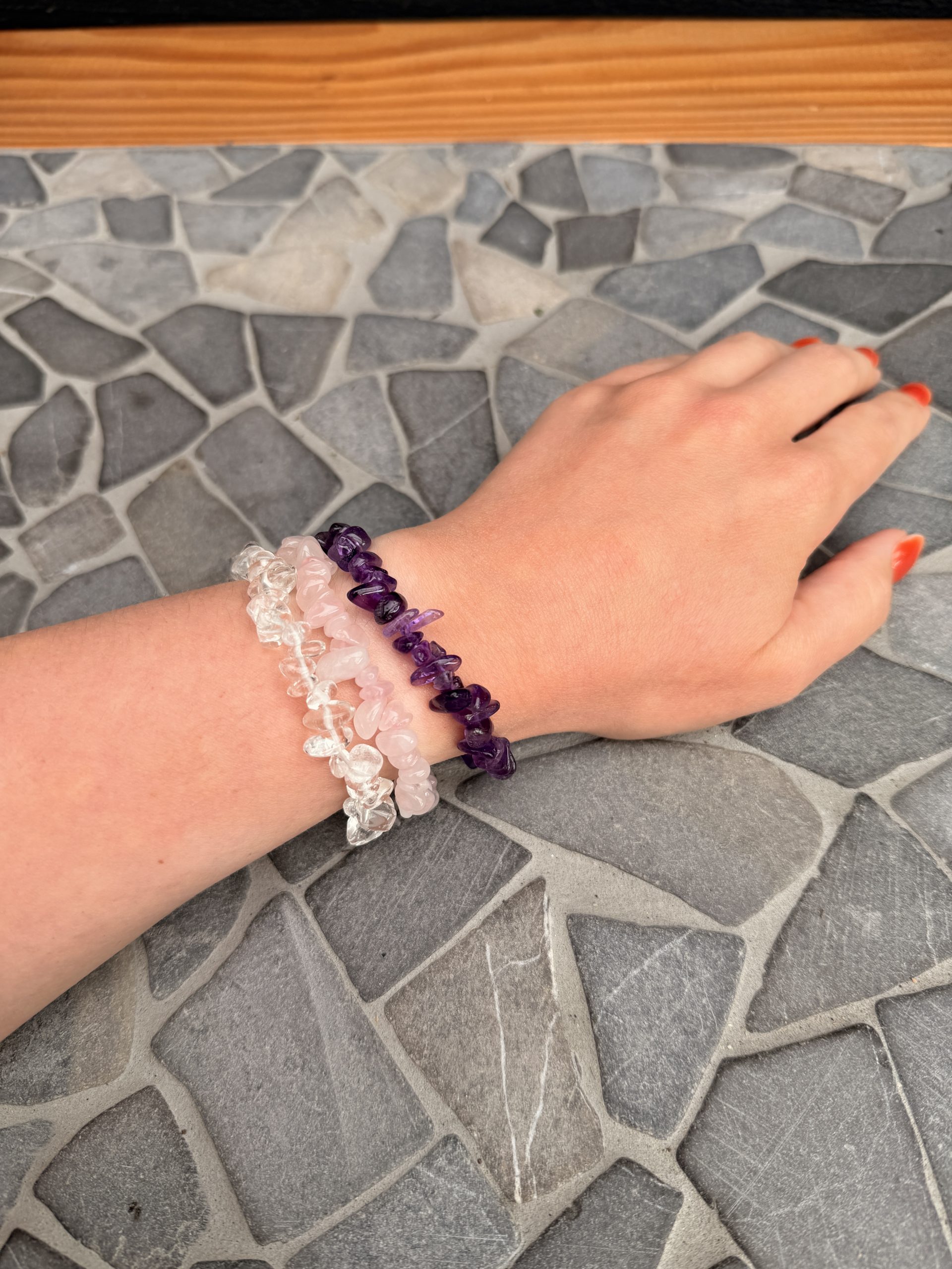 Splitarmbandjes Rozenkwarts