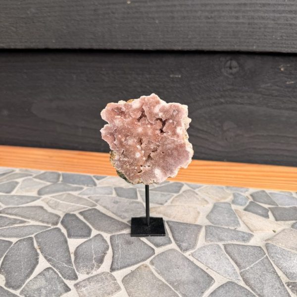 Roze amethist op standaard XS