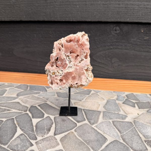 Roze amethist op standaard S
