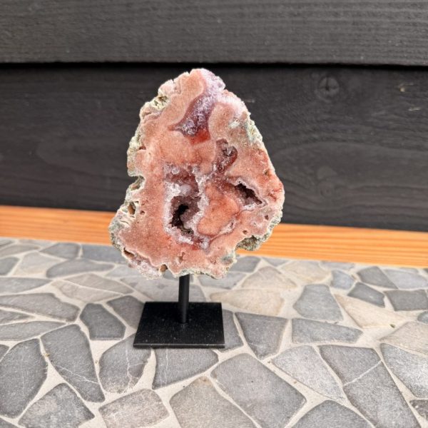 Roze amethist op standaard L