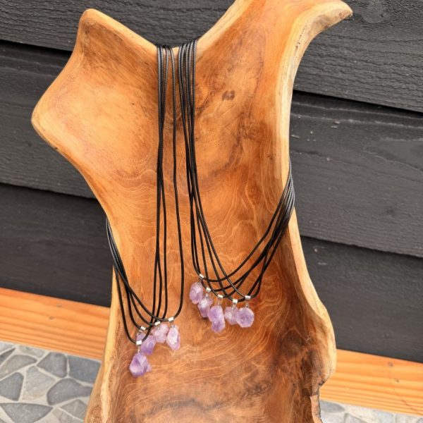 Ruwe amethist ketting