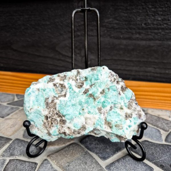 Ruwe Amazoniet met Rookkwarts