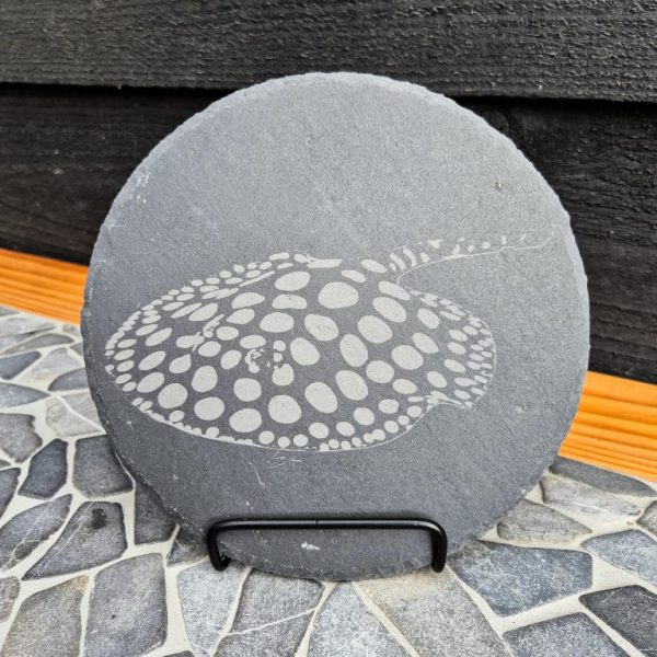 Gegraveerd Leisteen op maat - rond