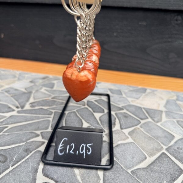 Jaspis Hart Sleutelhanger